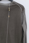 BORIS BIDJAN SABERI Patchwork T-Shirt LS1.2 RF F035+FTJ 00001 Carbon Grey